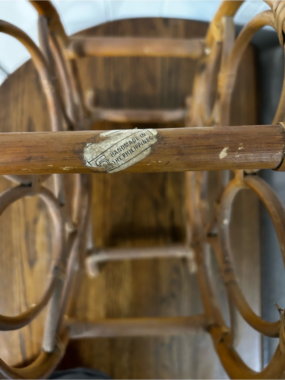 Vintage Rattan Wine Bottle Holder - Golden Brown - Picture 4 of 4